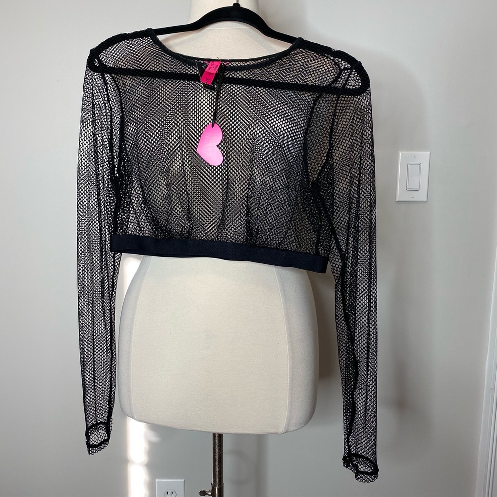 NEW BETSEY JOHNSON TORRID PLUS MESH CROP - SIZE 2x